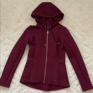 MPG Burgundy Athleisure Zip-up Jacket